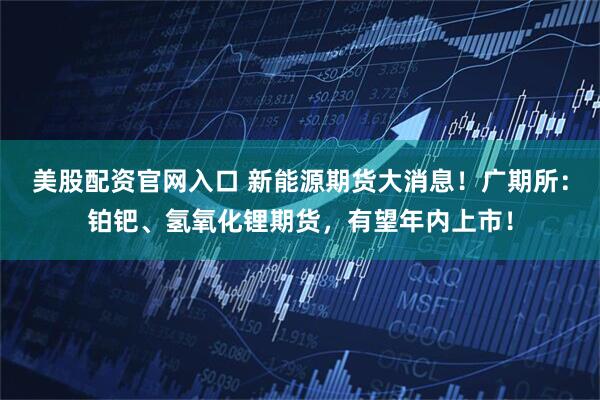 美股配资官网入口 新能源期货大消息！广期所：铂钯、氢氧化锂期货，有望年内上市！